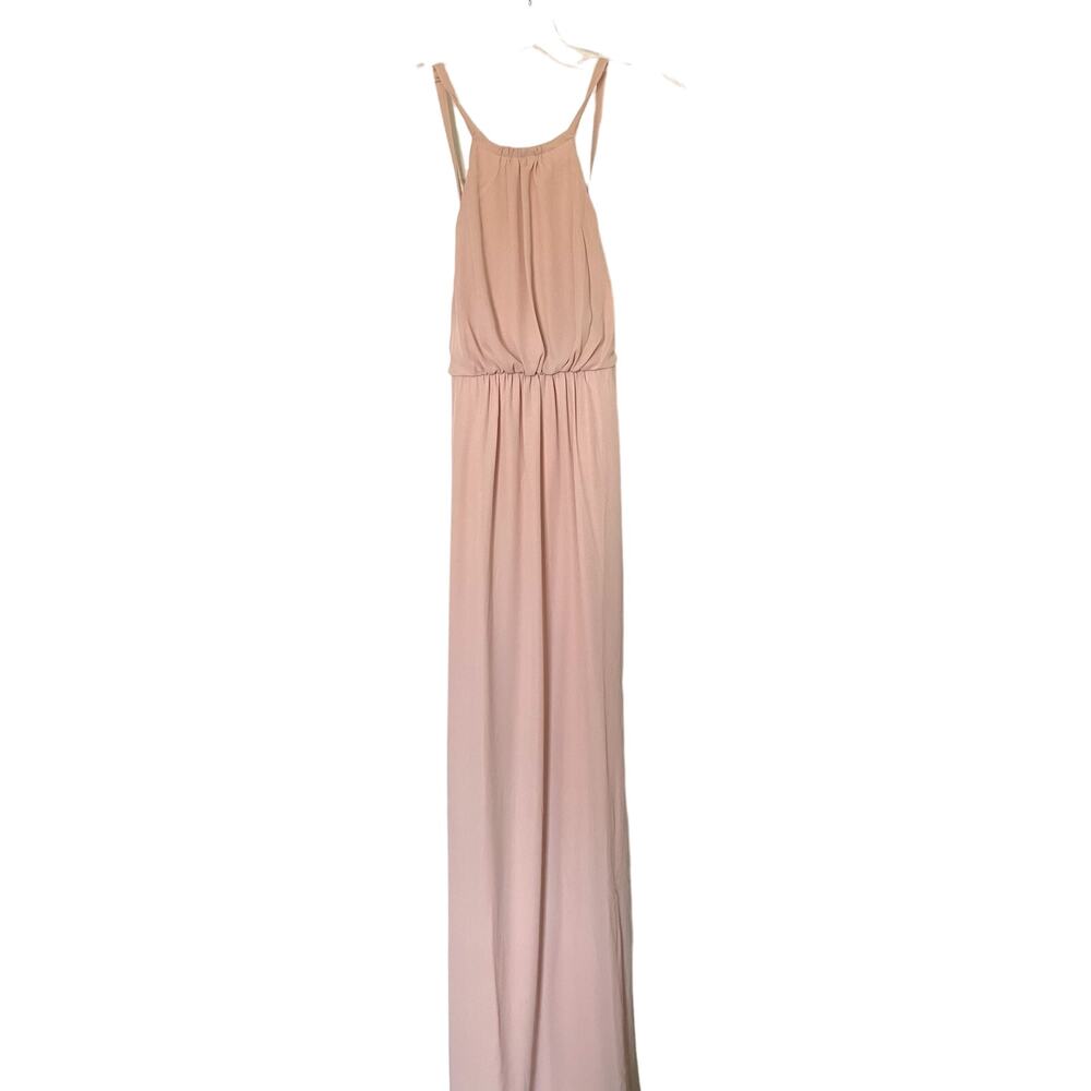 Show Me Your Mumu High Neck Maxi Formal Dress Gown Pink Size Large NEW
